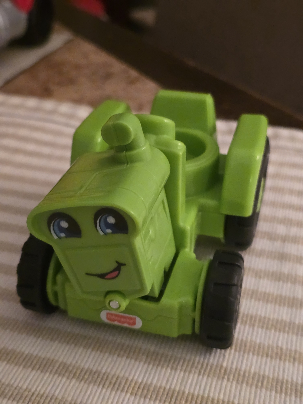 Fisher-Price Lime Green Smiling Toy Tractor